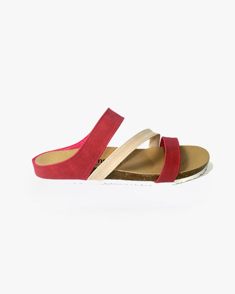 Red white sale sandals